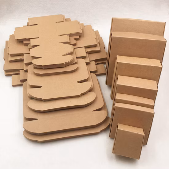 Kraft Cardboard Corrugated Carton Box for Packaging Garments and Shoes, Custom Shipping Boxes